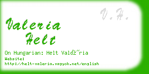 valeria helt business card